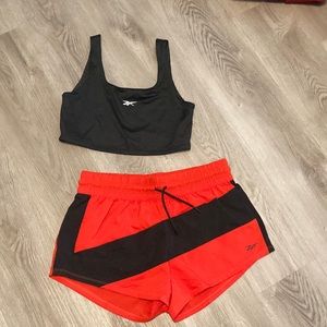 Reebok Crop top and short